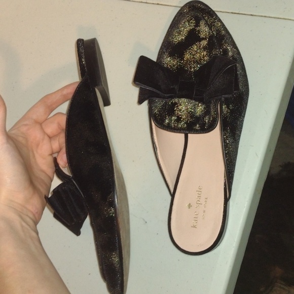 Carnegie Metallic Kate Spade Mules!kate spade size 9.5 - Picture 8 of 13